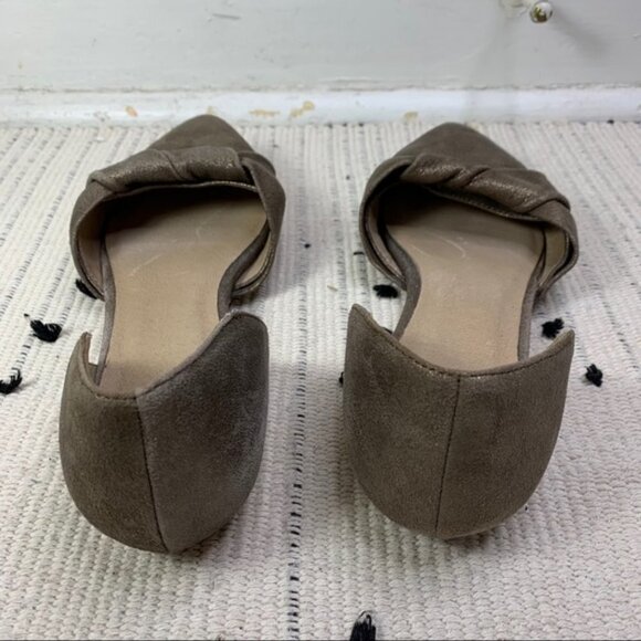 Eileen Fisher Fuller Suede D'orsay Twisted Flat - Picture 4 of 8